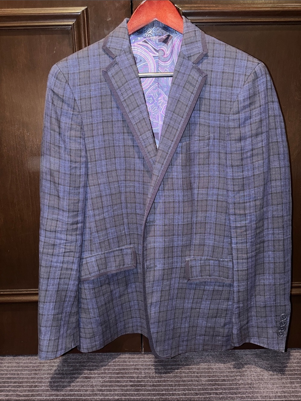 Etro Men's Blue Plaid Blazer - Classic Tailored Jacket
